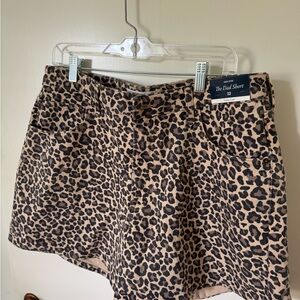 Abercrombie High Rise Leopard Print Shorts